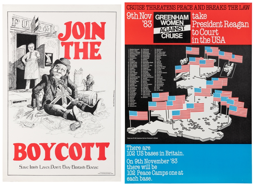  [Anti-Britain Posters]. Pair of Protest Posters from the U....