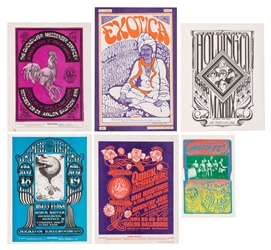  Six Concert Handbills from the Sixties, including: Handbill...