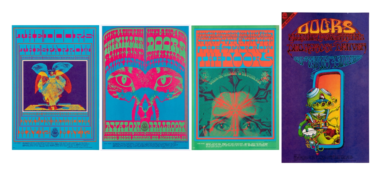  The Doors. Group of 4 Concert Posters. Family Dog, 1967. In...