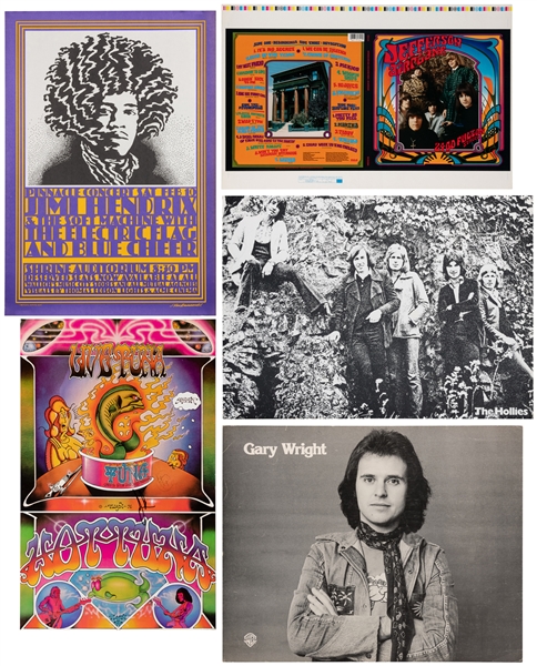  Group of 5 Rock Posters, including: “Gary Wright”. [Warner ...