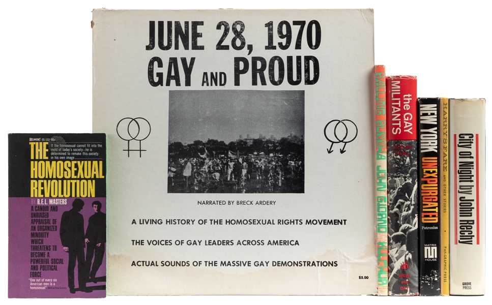  Group of 6 Books and One Spoken Word Album on Gay Rights, i...