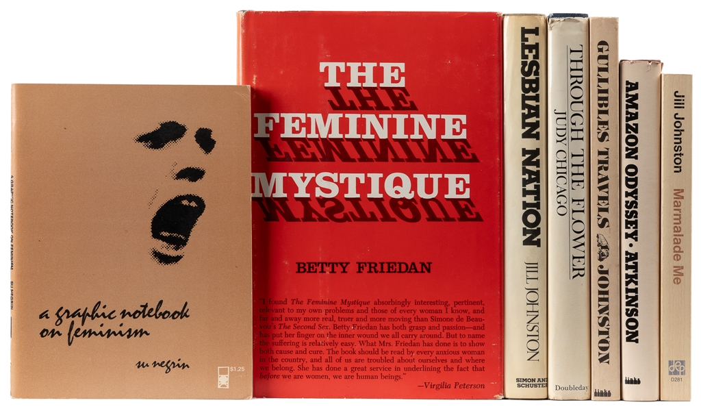  Group of 7 Books and One Poster on Lesbianism or Women’s Li...