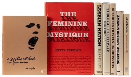  Group of 7 Books and One Poster on Lesbianism or Women’s Li...