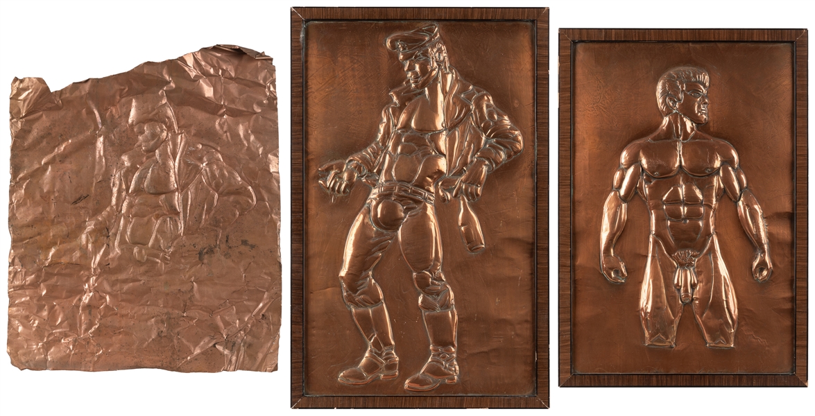  [ART]. Group of 3 Embossed Copper Portraits. [N.p., n.d.] 2...