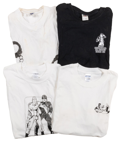  Group of 4 T-Shirts with Bondage / Leather Imagery. [V.p., ...