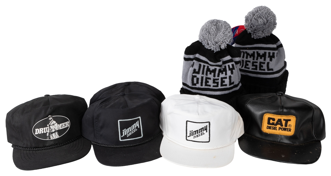  [CLOTHING]. Group of 5 Baseball Caps and 2 Knit Beanies. [V...