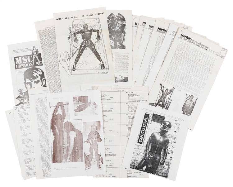  [EPHEMERA]. Group of Ephemera Related to Rubber Fetish, inc...