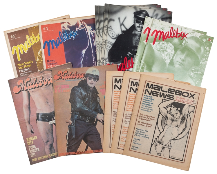  [MAGAZINES]. Group of 13 Issues of “Malebox News” or “Maleb...