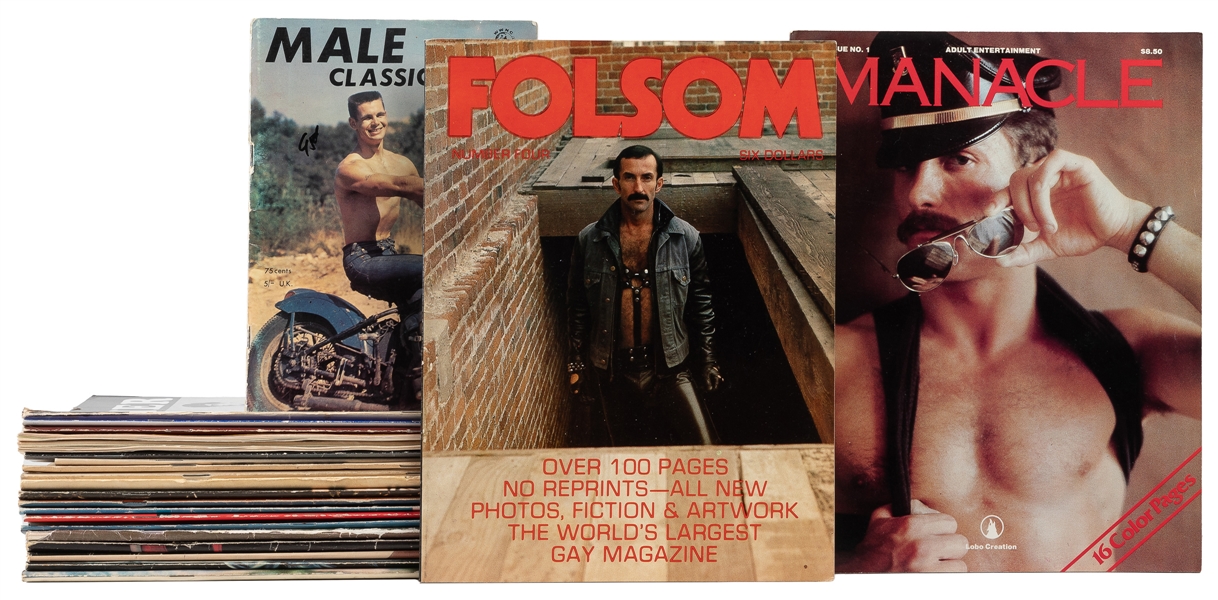  [MAGAZINES]. Assorted Group of 24 Erotic, Motorcycle, or S&...