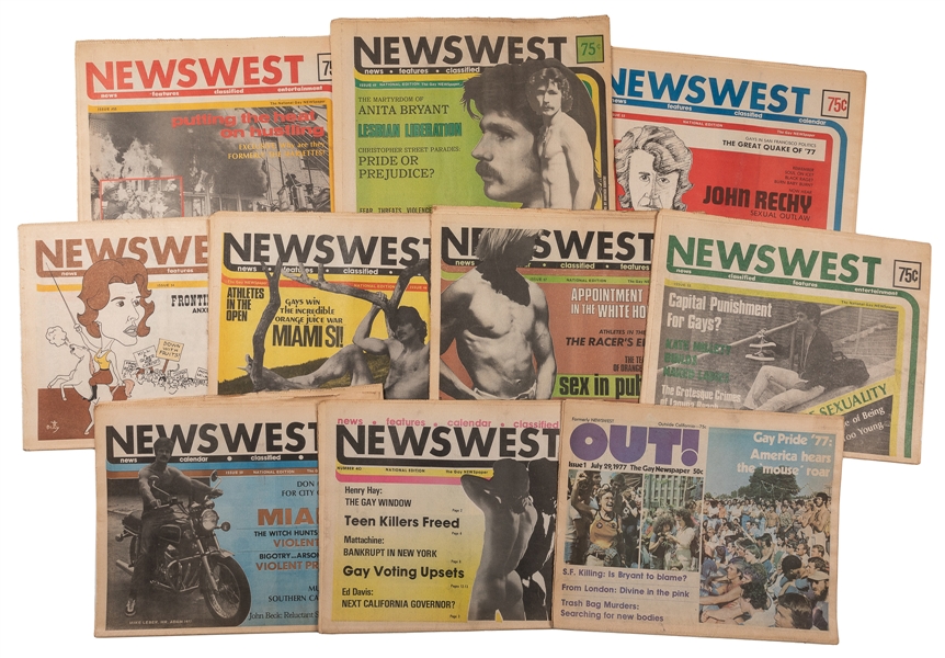  [NEWSPAPERS]. Group of 9 Issues of “Newswest The National G...