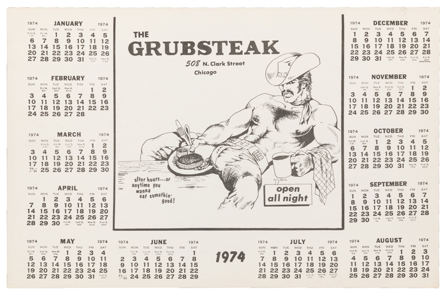  STEPHEN (Dom Orejudos, 1933 – 1991). The Grubsteak menu pos...