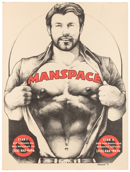  Manspace. [Hollywood: N.p., 1973]. Color lithograph poster ...