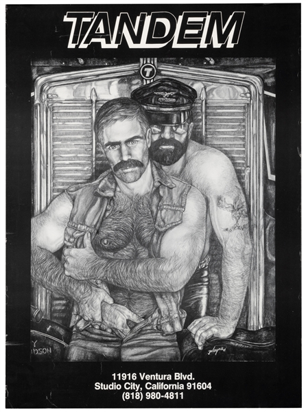  Tandem. [N.p., 1984]. Offset lithograph poster with erotic ...