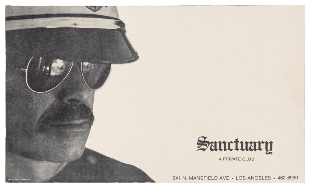  Sanctuary: A Private Club. Los Angeles, [ca. 1983-84]. Flye...