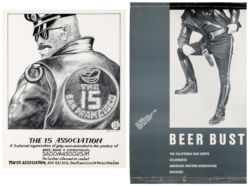  The 15 Association / BEER BUST. Two Posters. San Francisco,...