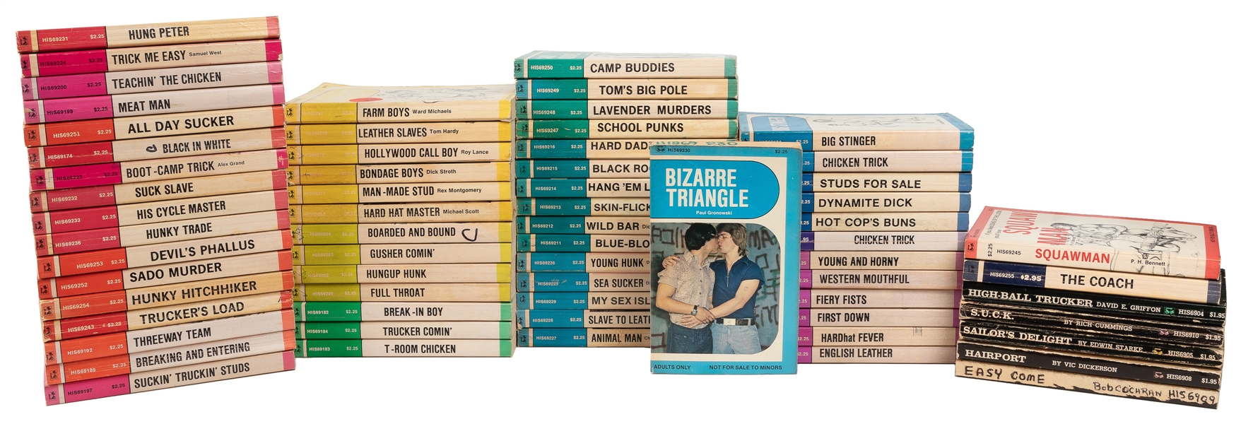  [SURREE LTD., publisher]. Group of 63 gay erotica paperback...