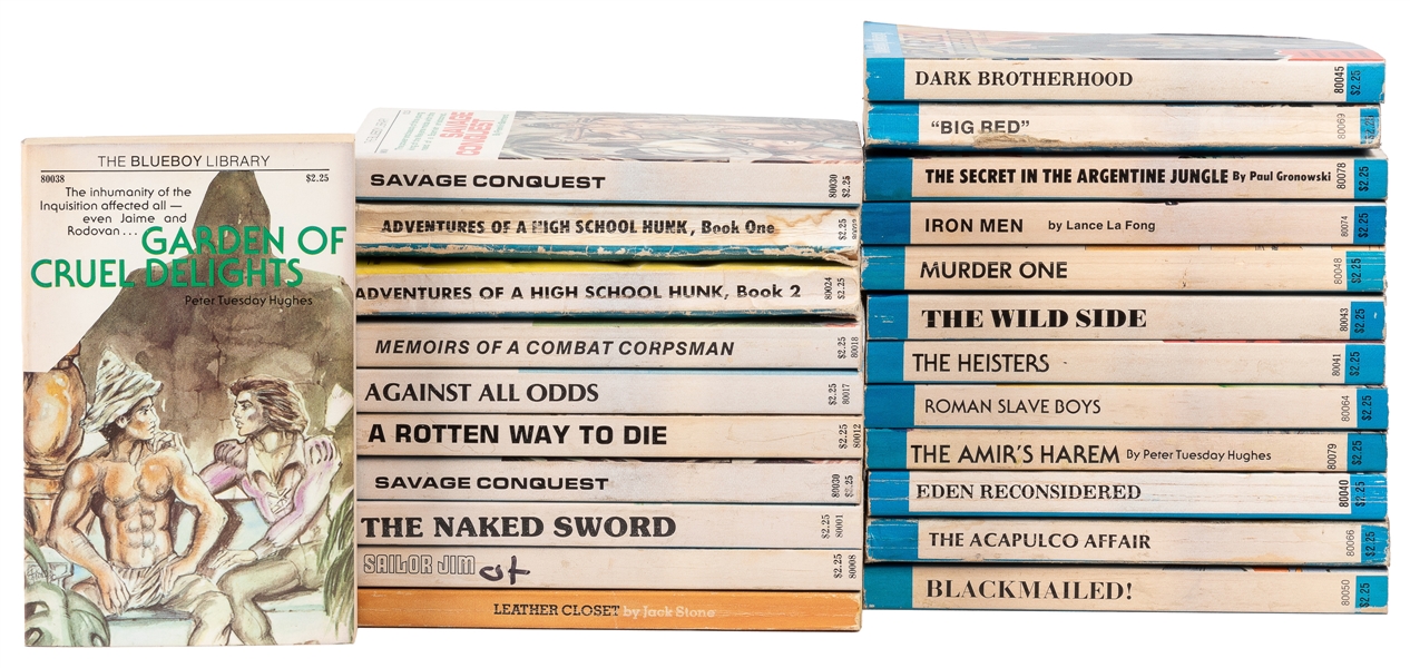  [BLUEBOY LIBRARY]. Group of 23 gay erotic paperback novels ...