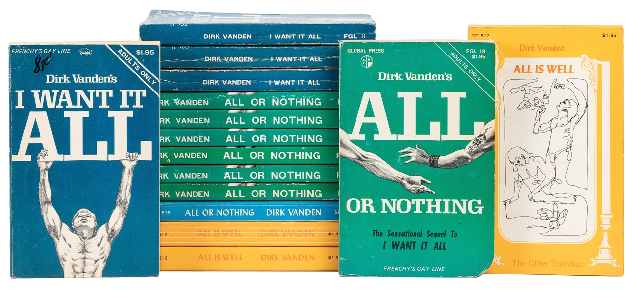  Vanden, Dirk. Group of 15 Novels. [New York: The Other Trav...