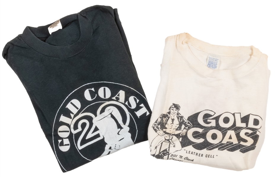  Two Gold Coast Bar Chicago T-Shirts. Circa 1980s. Two size ...