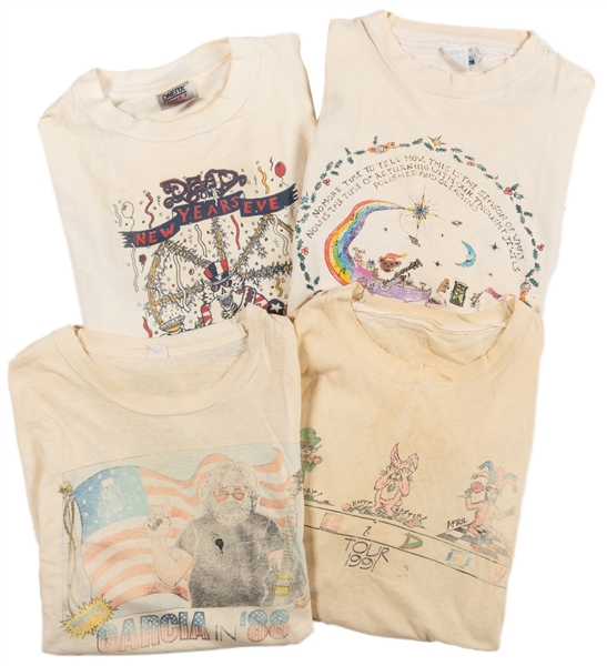  [GRATEFUL DEAD]. Group of Four “Dead Lot” T-Shirts. 1980s-9...