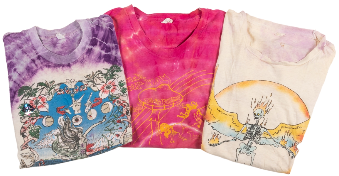  [GRATEFUL DEAD]. Group of Three “Dead Lot” T-Shirts. Circa ...