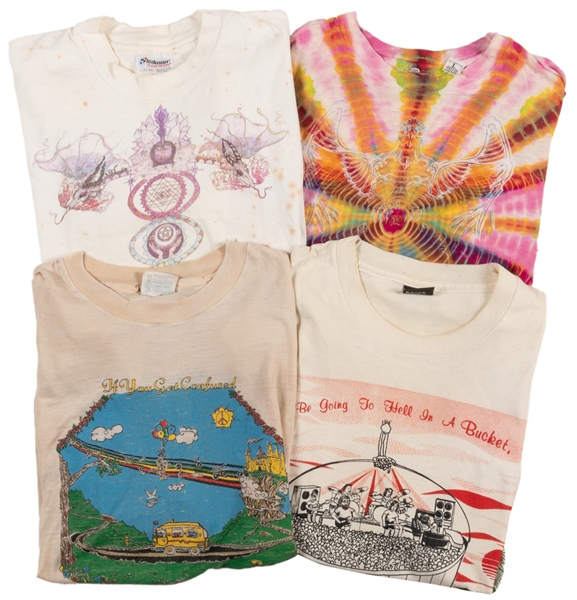  [GRATEFUL DEAD]. Group of Four “Dead Lot” T-Shirts. 1980s. ...