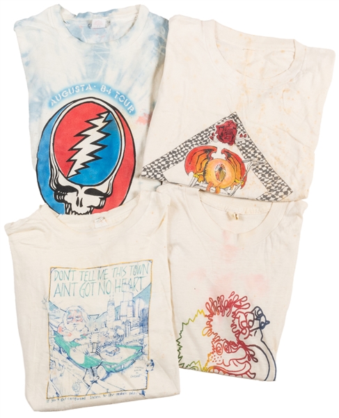  [GRATEFUL DEAD]. Group of Four “Dead Lot” T-Shirts. Early 1...