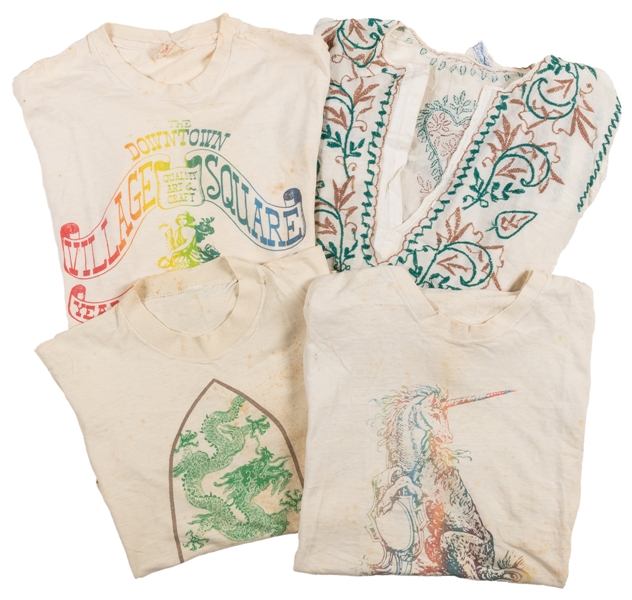  [GRATEFUL DEAD]. Group of Four T-Shirts. 1970s-80s. Group o...