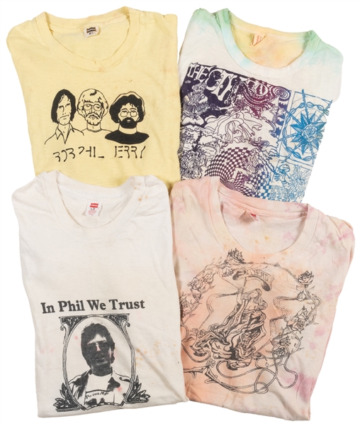  [GRATEFUL DEAD]. Group of Four “Dead Lot” T-Shirts. 1970s-8...