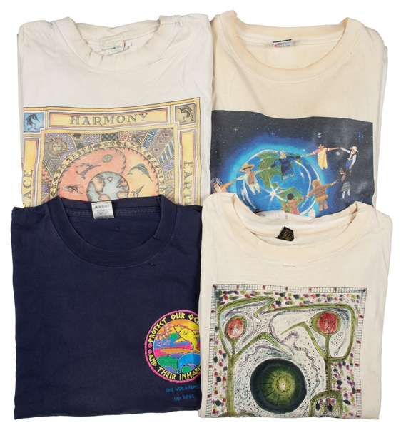  [VINTAGE T-SHIRTS]. Four Environmentalist T-Shirts. 1990s. ...