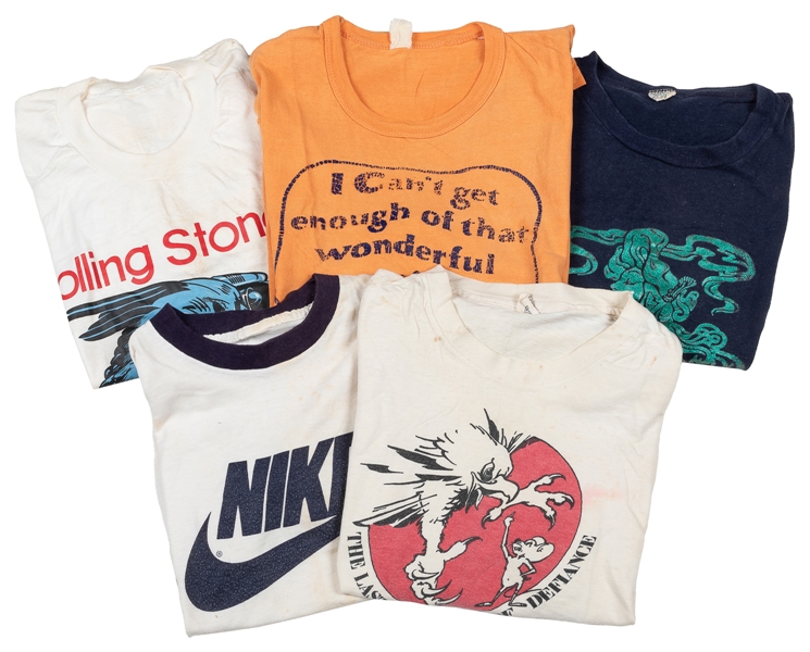  [VINTAGE T-SHIRTS]. Group of Five T-Shirts. Circa 1970s-80s...