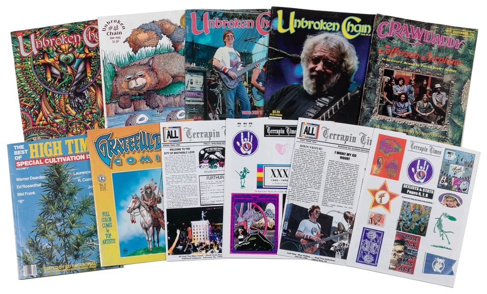  [GRATEFUL DEAD]. Group of Periodicals. 1980s-early 2000s. G...