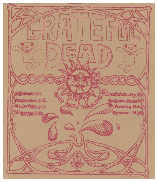  [GRATEFUL DEAD]. Grateful Dead Ephemera. 1983-84. Three pie...