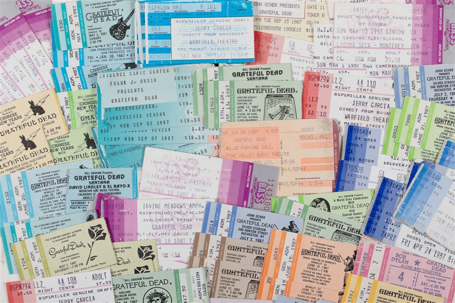  [GRATEFUL DEAD TICKETS]. Large Group of Rock Concert Ticket...