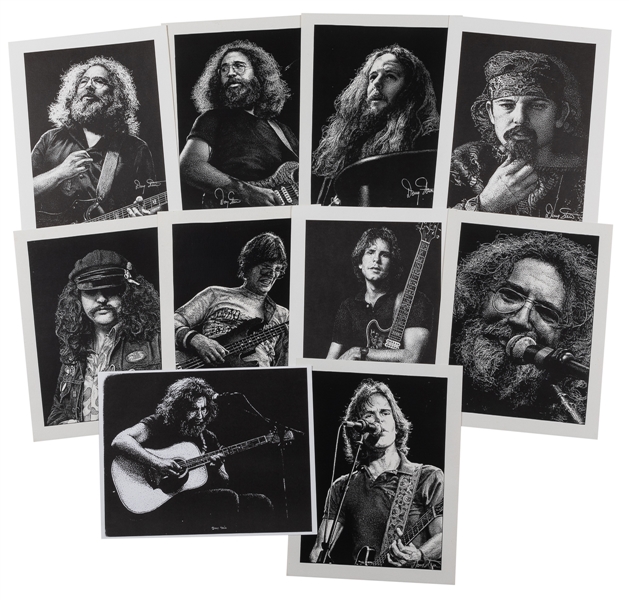  [GRATEFUL DEAD]. STEIN, Doug. Group of 11 Portraits. Circa ...