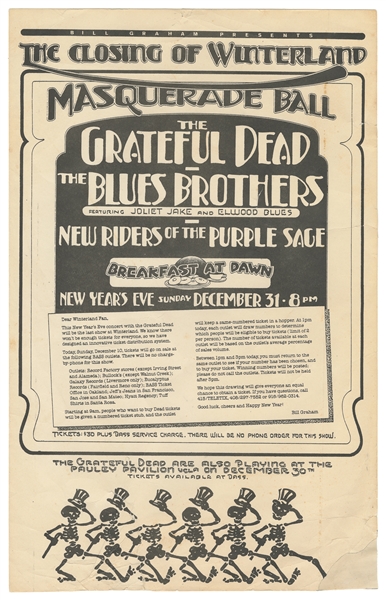  [GRATEFUL DEAD]. The Closing of Winterland / Masquerade Bal...