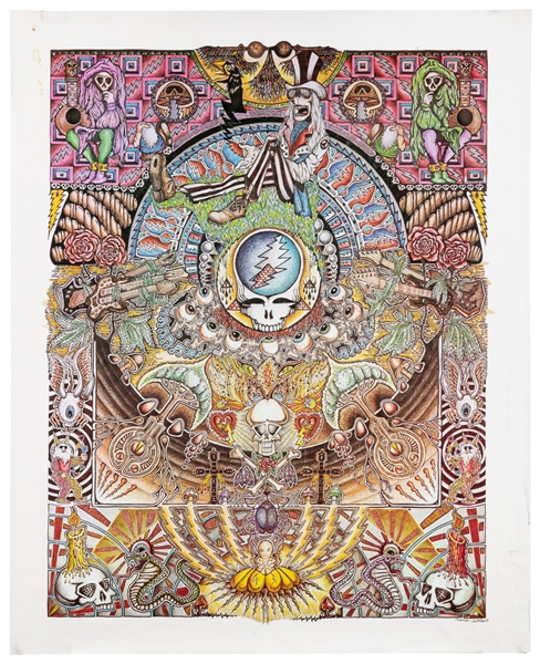  [GRATEFUL DEAD]. Aoxomoxoa Collage. [1982]. Lithograph. “Nu...