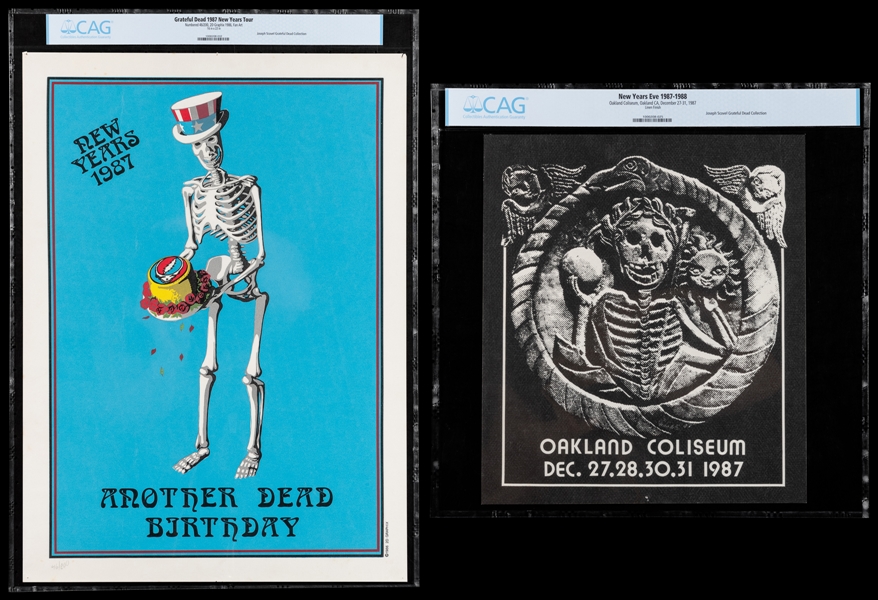  [GRATEFUL DEAD]. Two New Years Eve 1987 Posters. 1987. Two ...