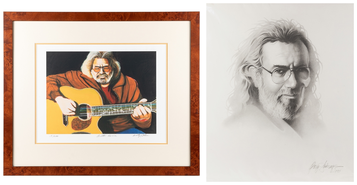  [GARCIA, Jerry (1942-1995)]. Two Portraits. Including – SAD...