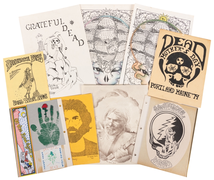  [GRATEFUL DEAD]. Large Group of “Dead Lot” Fan Art and Scra...