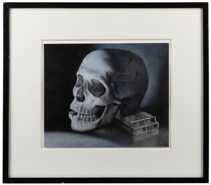  ASSAEL, Steven (American, b. 1957). Skull. 1997. Graphite, ...