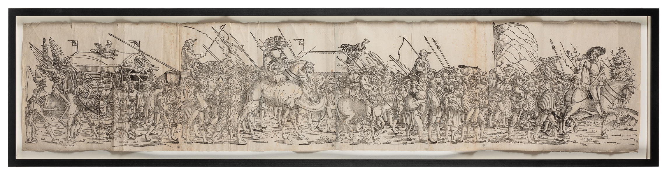  SCHON, Erhard [Attribution] (German, 1491-1542) Army Train ...