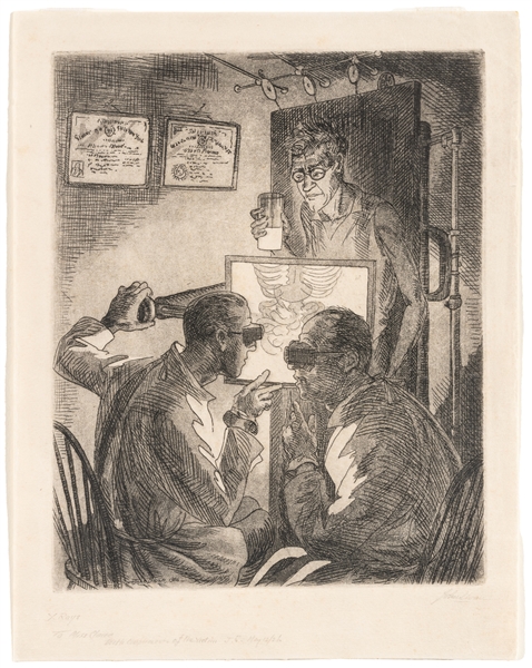  SLOAN, John (American, 1871 - 1951) X-Rays. 1926. Etching o...