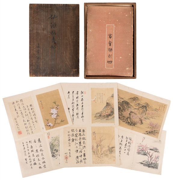  VARIOUS ARTISTS. Collection of Taoist Peach Blossom Paintin...