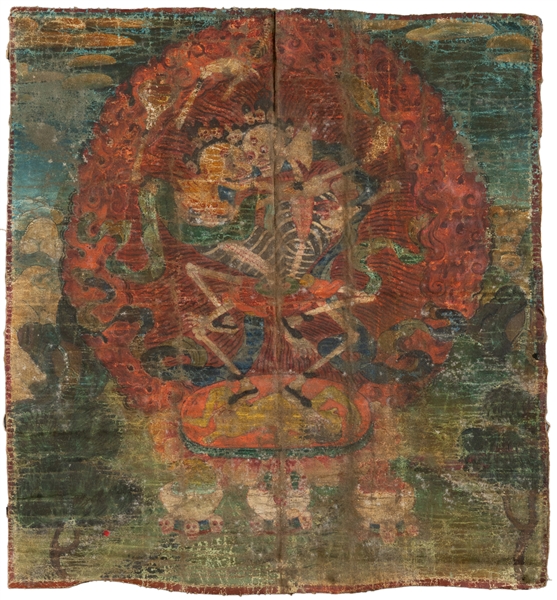  [TIBETAN]. [VERNACULAR ART]. Citipati Thanka. 19th Century....