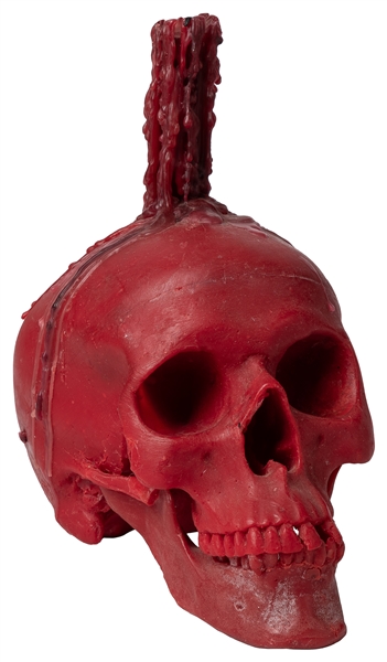  CRAFT, Liz (American b. 1974) Skull Candle. 2004. Wax. Red ...