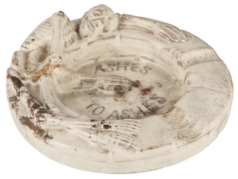  Ashes to Ashes Ashtray. 20th century. Porcelain. Novelty as...