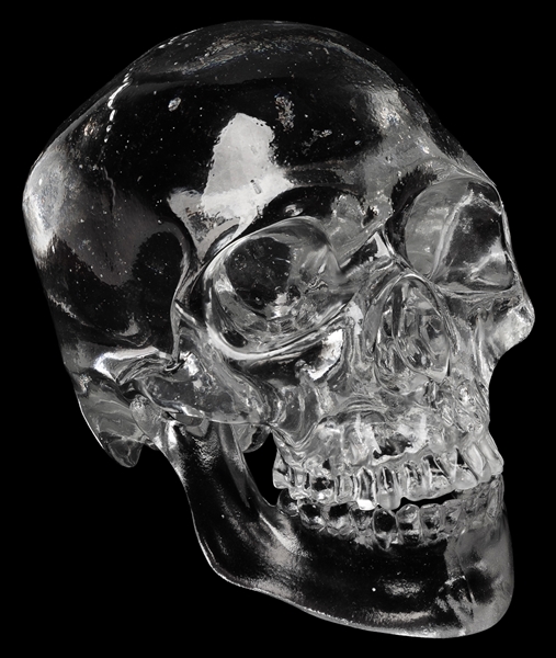  Glass Skull. 20th century. Glass. Human skull made of glass...