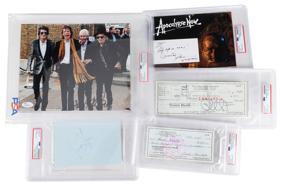 Five Pieces of Signed Music Ephemera. 