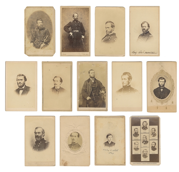  [CIVIL WAR]. 13 Carte de Visite Portraits. U.S. Grant, W.T....